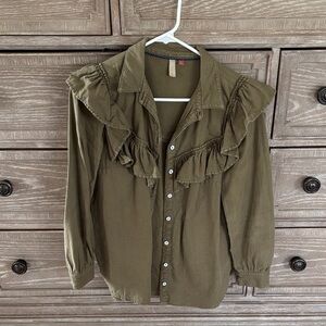 Anthropologie Ruffle top